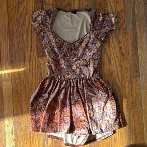 Urban Outfitters Floral Jumpsuit - Brown and Cream